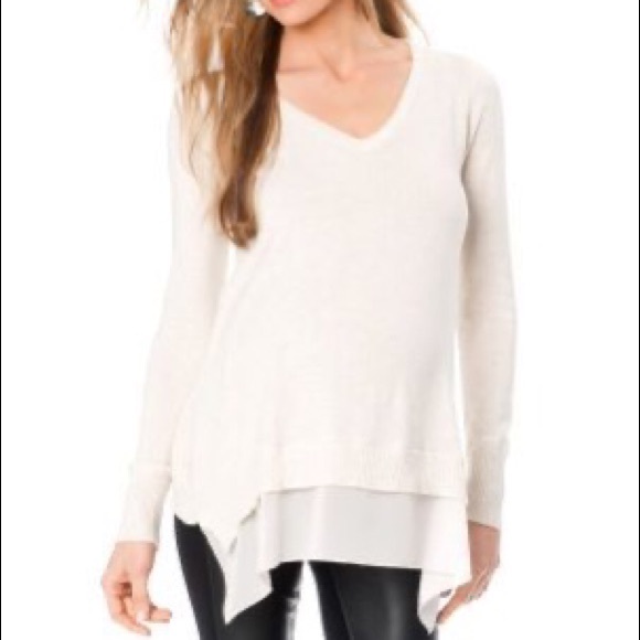 Central Park West Sweaters - Central Park West Maternity Hanky Hem Sweater
